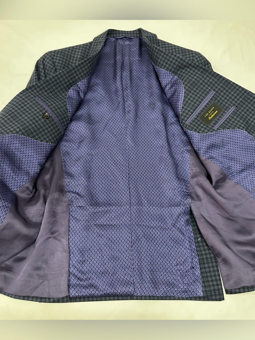 Ted Baker Navy and Black Checked Sport Coat - Picture 3 of 6